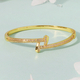minimalist Gold Zircon Bracelet With Diamond Clasp