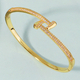 minimalist Gold Zircon Bracelet With Diamond Clasp