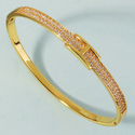 minimalist Gold Zircon Bracelet With Diamond Clasp