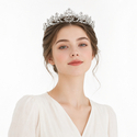 minimalist Rhinestone Crown Hair Accessory