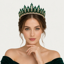 vintage Light Luxury Rhinestone Alloy Crown Tiara