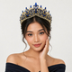 vintage Light Luxury Rhinestone Alloy Crown Tiara