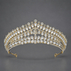vintage Light Luxury Rhinestone Alloy Crown Tiara