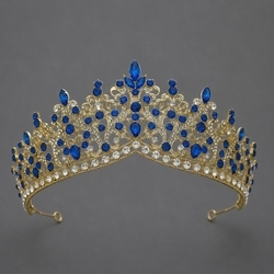Blue Rhinestone Light Luxury Vine Crown Ts-J3248gblue