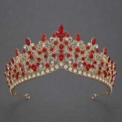 Red Rhinestone Light Luxury Vine Crown Ts-J3248gred