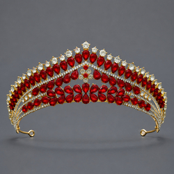 Red Rhinestone Court Versatile Crown Ts-J3256gred