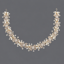 Gold Versatile Light Luxury Bridal Headband Hs-J4506