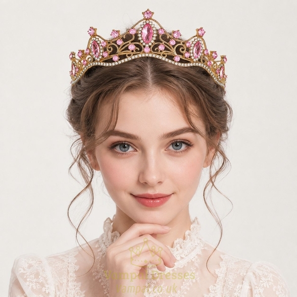 rhinestone Alloy Crown Tiara For Women Wedding Evening Dress