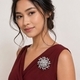 fashionable versatile light luxury brooch rhinestone Flower Brooch For Suit Jacket And Dress