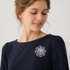 fashionable versatile light luxury brooch rhinestone Flower Brooch For Suit Jacket And Dress