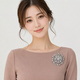 fashionable versatile light luxury brooch rhinestone Flower Brooch For Suit Jacket And Dress
