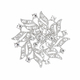 fashionable versatile light luxury brooch rhinestone Flower Brooch For Suit Jacket And Dress