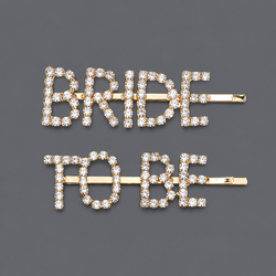 Silver Happy Letter Hair Clip Hs-J6684g (2-Pack)