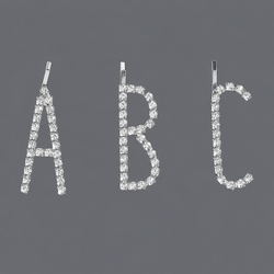 Letter Abc Hair Clip Hs-J6705s (3-Pack)