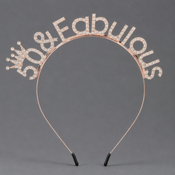 Rose Gold 50Th Birthday Headband Ts-J3372rg