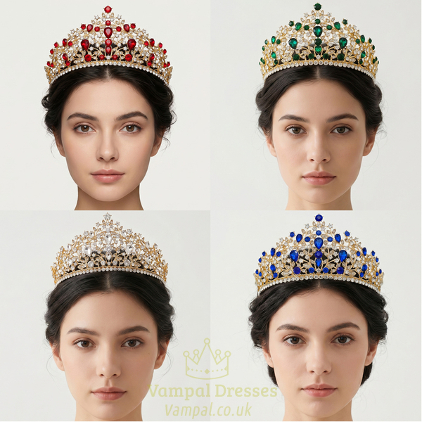 baroque Rhinestone Bridal Tiara Vintage Crown