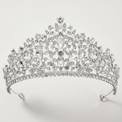 Silver Rhinestone Crown Ts-J3211s