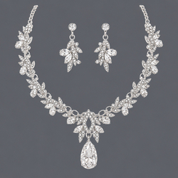 Silver Versatile Rhinestone Jewelry Set Ns-J6597s