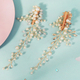 handmade Jelly Rhinestone Pearl Bridal Hair Clip Set