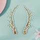 handmade Jelly Rhinestone Pearl Bridal Hair Clip Set