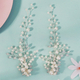 handmade Jelly Rhinestone Pearl Bridal Hair Clip Set