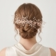 forest-style floral hair comb headband HS-J7218G handmade Rose Gold Flower And Leaf Hair Comb Headband