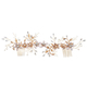 forest-style floral hair comb headband HS-J7218G handmade Rose Gold Flower And Leaf Hair Comb Headband