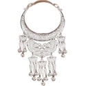 silver ethnic Peacock Wind Chime Halter Necklace