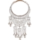 silver ethnic Peacock Wind Chime Halter Necklace