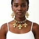 retro Cross Necklace And Earring Set For Women