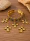 retro Cross Necklace And Earring Set For Women