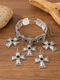 retro Cross Necklace And Earring Set For Women