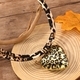 leopard print heart Leopard Print Pendant Leather Cord Necklace
