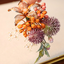 gold four-piece set gold Filigree Flower Hair Clip Set Wedding Bridal Accessory