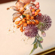 gold four-piece set gold Filigree Flower Hair Clip Set Wedding Bridal Accessory