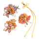 gold four-piece set gold Filigree Flower Hair Clip Set Wedding Bridal Accessory