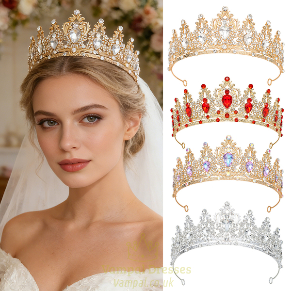 european Style Rhinestone Bridal Crown Headpiece