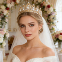european Style Rhinestone Bridal Crown Headpiece