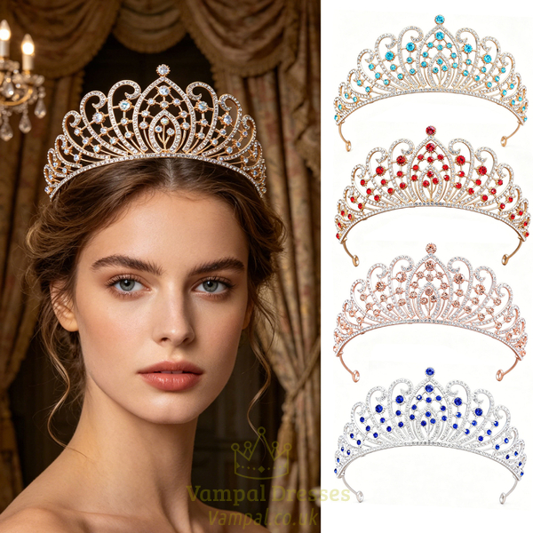 rhinestone Alloy Crown Princess Headpiece Wedding Hair Accessory