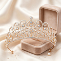 rhinestone Alloy Crown Princess Headpiece Wedding Hair Accessory