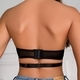 black black Sheer Lace Strappy Halter Bra Top