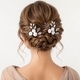 flower and Leaf Hairpin (Set of 2) HS-J7294S handmade Forest Style U-Shaped Flower Branch Hairpin Elegant Bun Headpiece