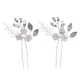 flower and Leaf Hairpin (Set of 2) HS-J7294S handmade Forest Style U-Shaped Flower Branch Hairpin Elegant Bun Headpiece