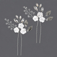 flower and Leaf Hairpin (Set of 2) HS-J7294S handmade Forest Style U-Shaped Flower Branch Hairpin Elegant Bun Headpiece