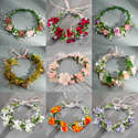 floral Wreath Bridal Hairband For Wedding And Beach Photoshoot