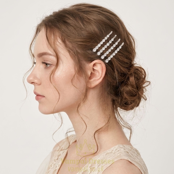 light Luxury Zircon One-Word Hair Clip For Women