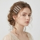 light Luxury Zircon One-Word Hair Clip For Women