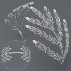 Silver Light Luxury Full Diamond Bridal Headband Ts-J3316s