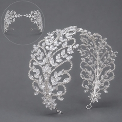 Silver Heavy Craft Rhinestone Versatile Headband Ts-J3385s
