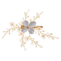 gold HS-J6608G handmade Crystal Flower Bridal Hair Clip